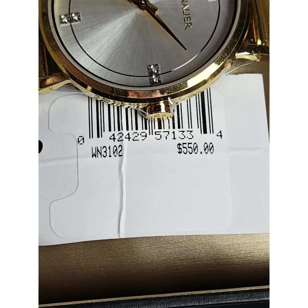 Nwt Wittnauer $550 WN3102 Store Display Men's Silver-Tone Dial Gold Watch